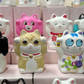 Hand Drawing Japanese White Ceramic Lucky Cat-Hera Concept House Limited