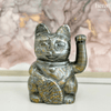 Fluid Art Plaster Lucky Cat (Black/Gold)-Hera Concept House Limited