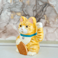 Hand Drawing Plaster Lucky Cat (Yellow Cat)-Hera Concept House Limited