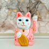 Hand Drawing Plaster Lucky Cat (Pink Cat)-Hera Concept House Limited
