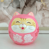 Handmade Drawing Cat-Eared Daruma (Pink) - Hera Concept House Limited